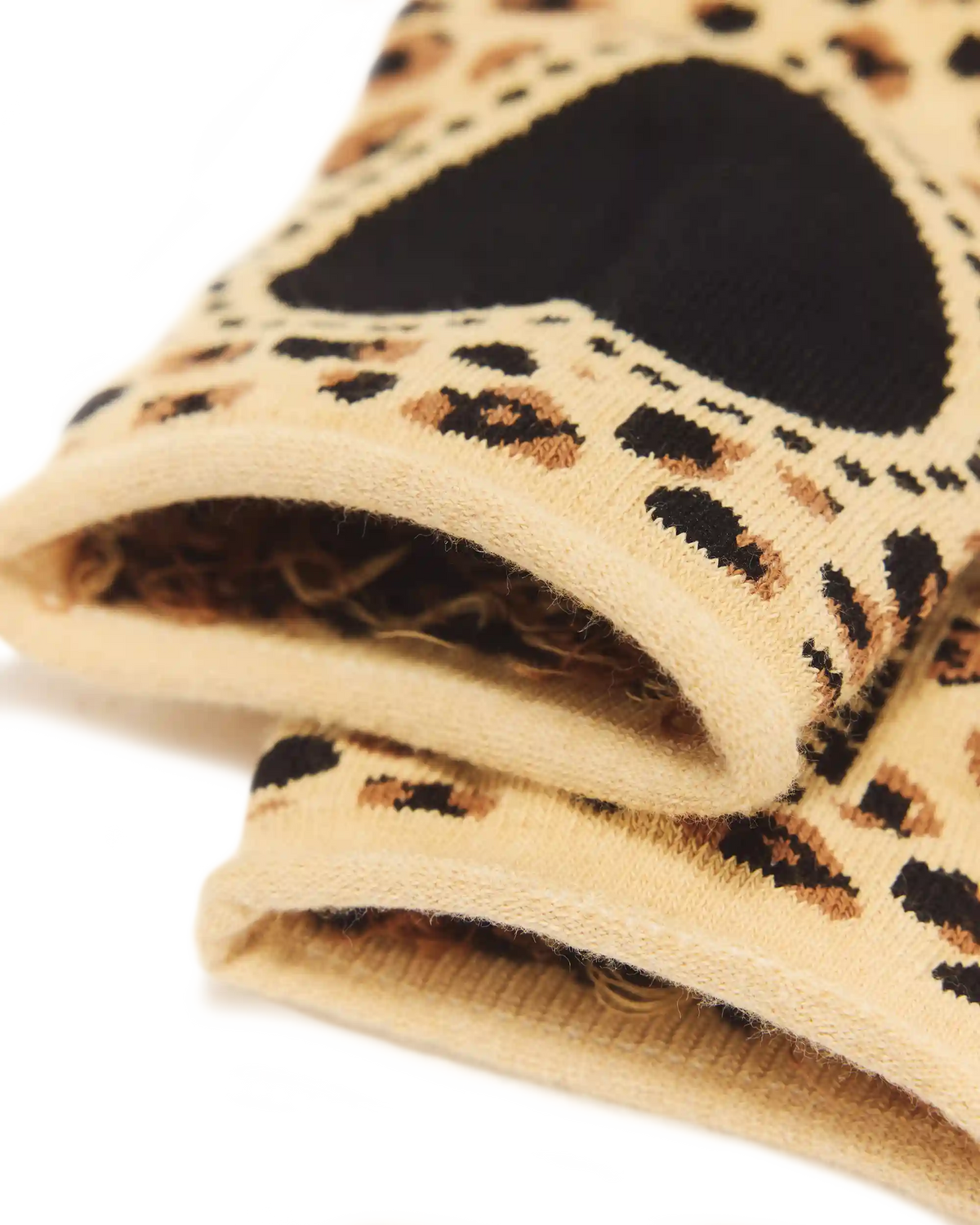 Leopard Heart Cotton Blend Socks