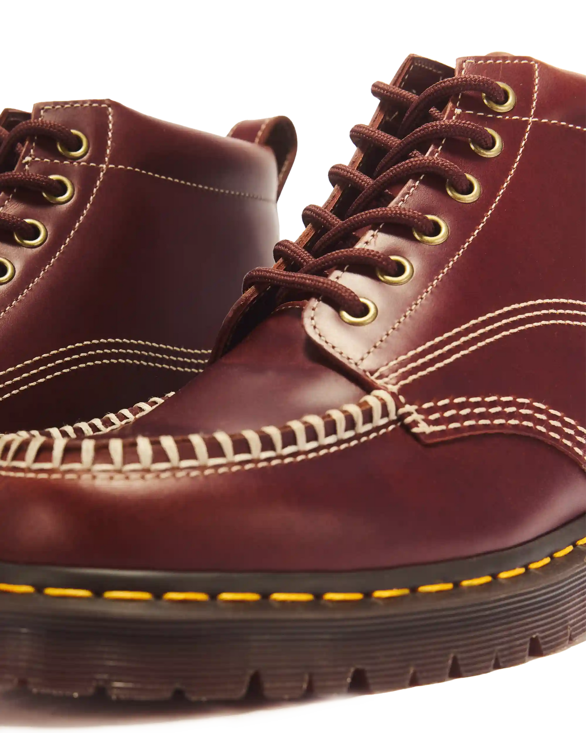 LOWELL CHUKKA MOC TOE LEATHER ANKLE BOOTS