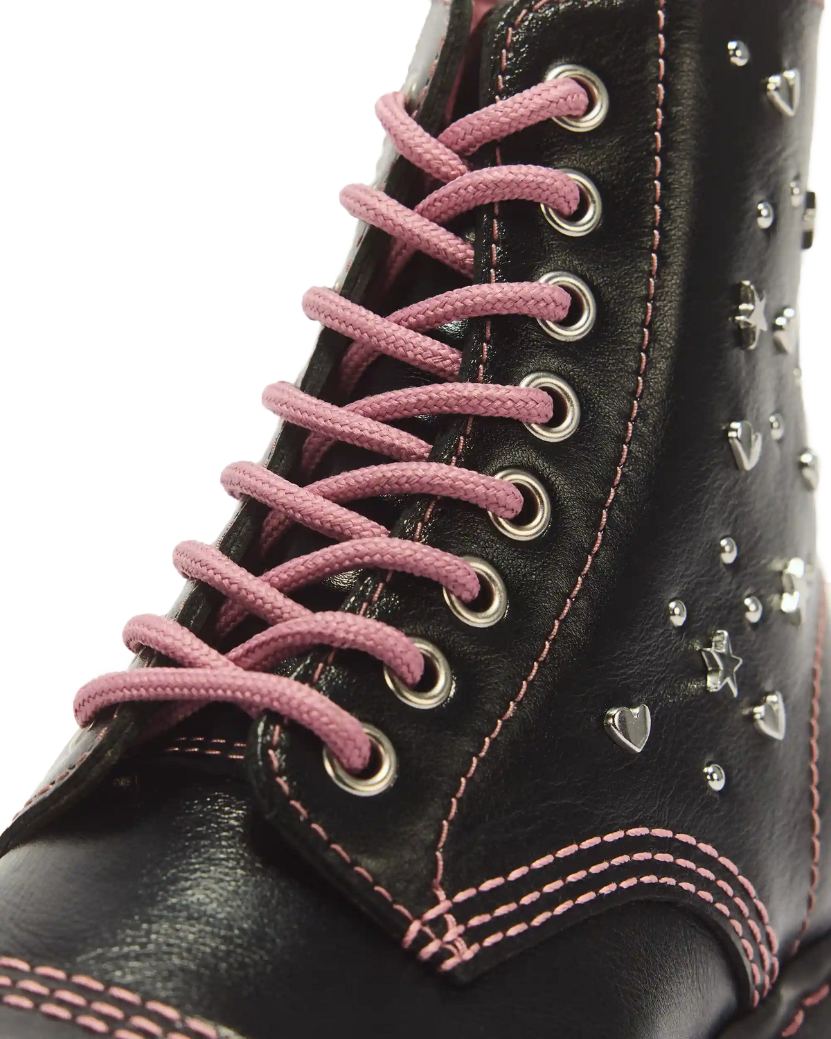 Sinclair Hearts & Stars 8 Eye Leather Platform Boots