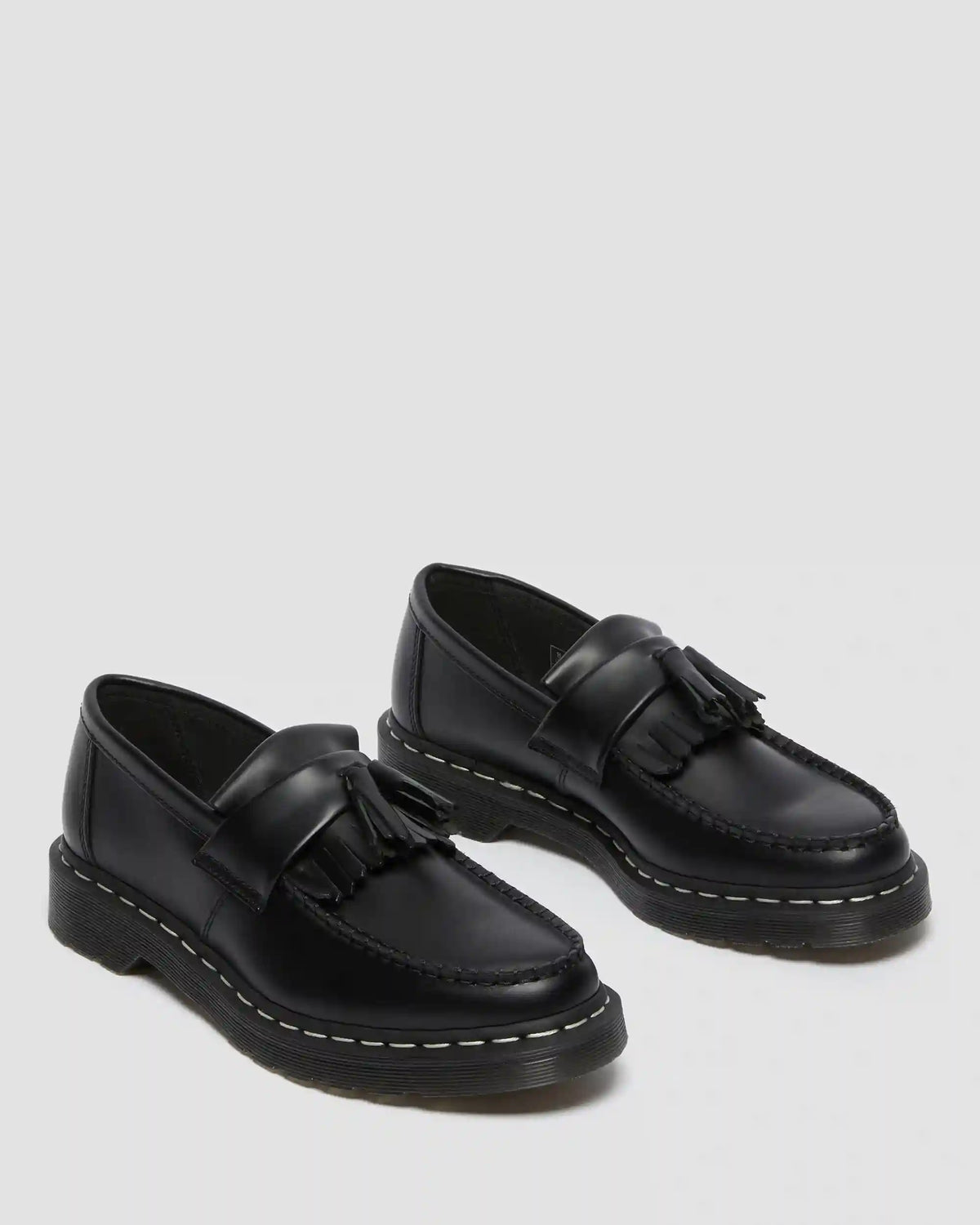 Adrian White Stitch Smooth Leather Loafers