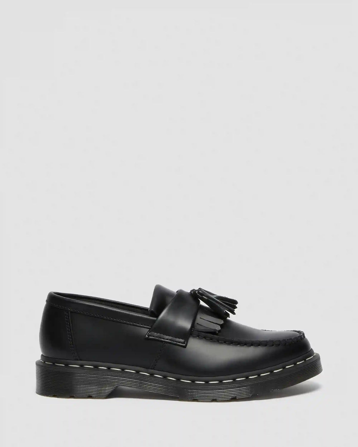 Adrian White Stitch Smooth Leather Loafers