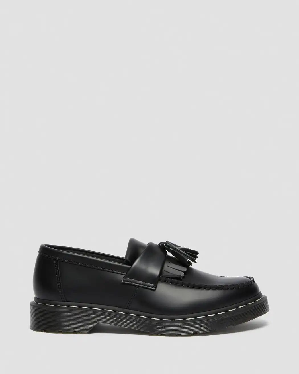 Adrian White Stitch Smooth Leather Loafers