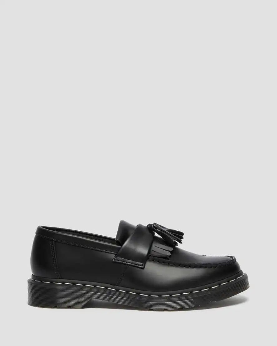 Adrian White Stitch Smooth Leather Loafers
