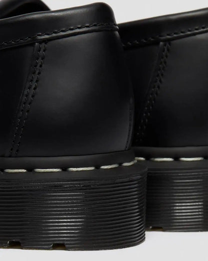 Adrian White Stitch Smooth Leather Loafers