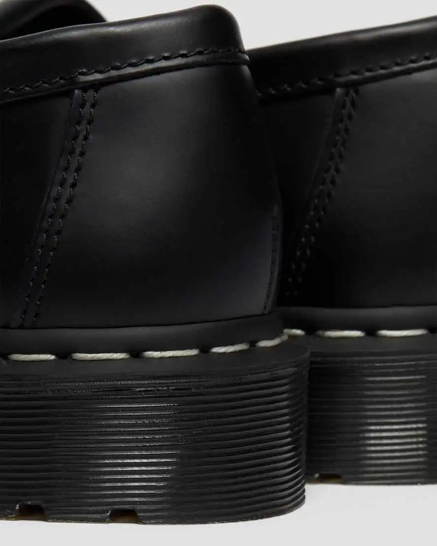 Adrian White Stitch Smooth Leather Loafers