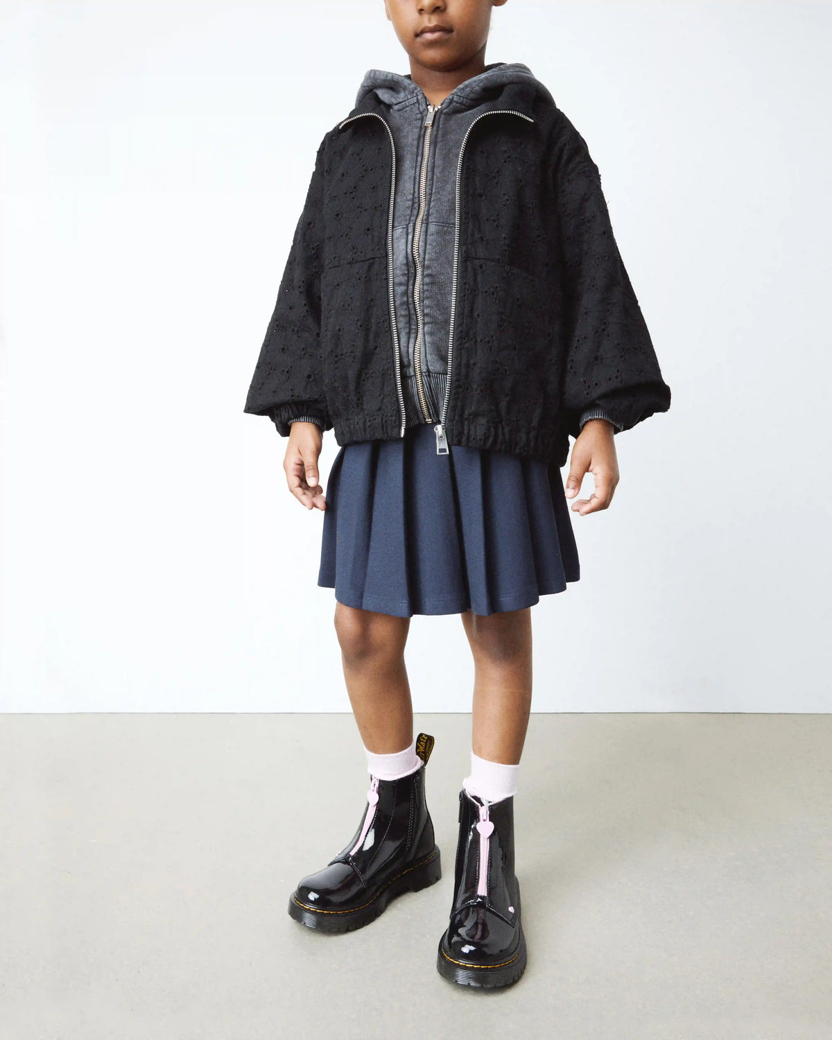 Junior Heart Nappa Patent Leather Pull-on Boots