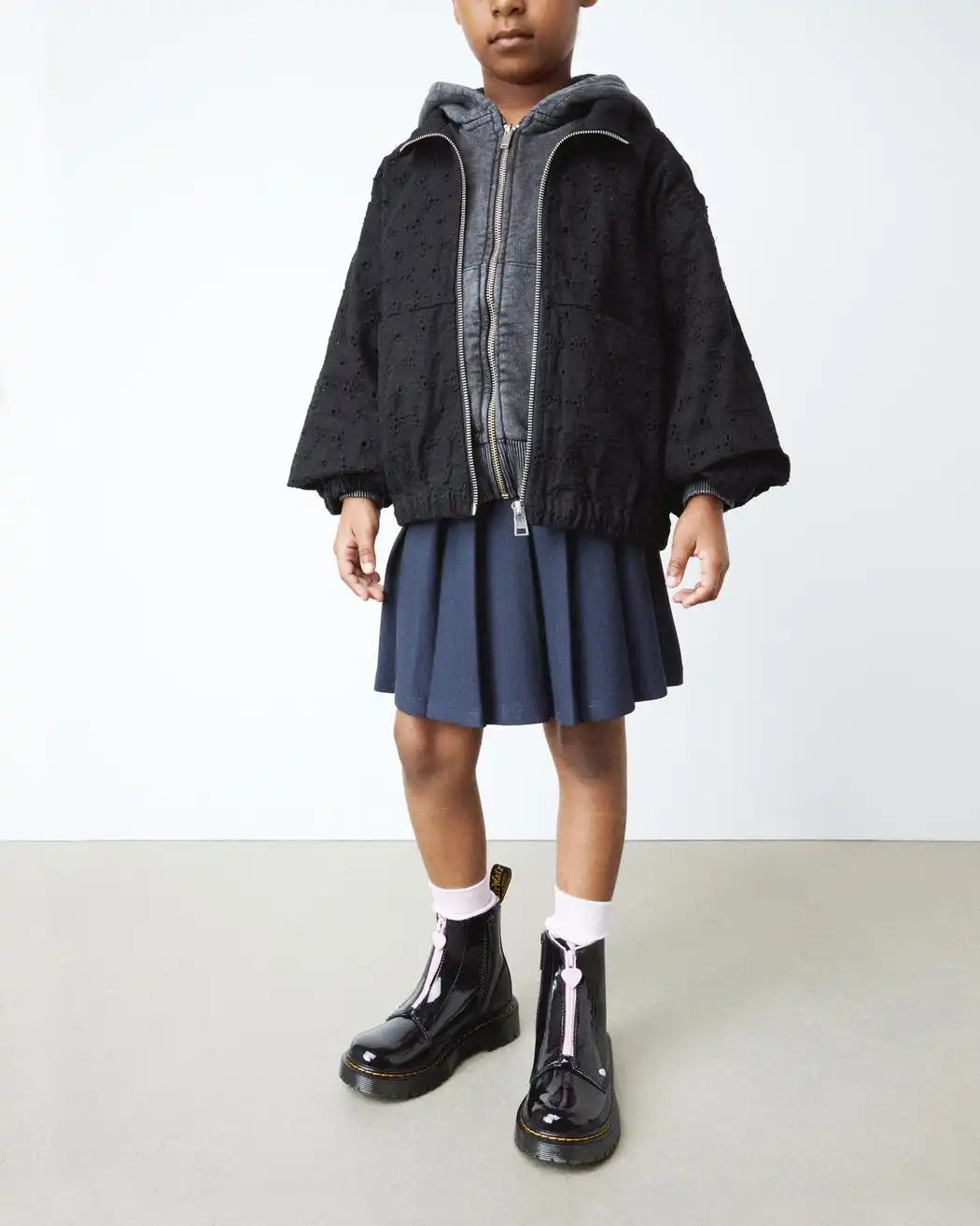 Junior Heart Nappa Patent Leather Pull-on Boots