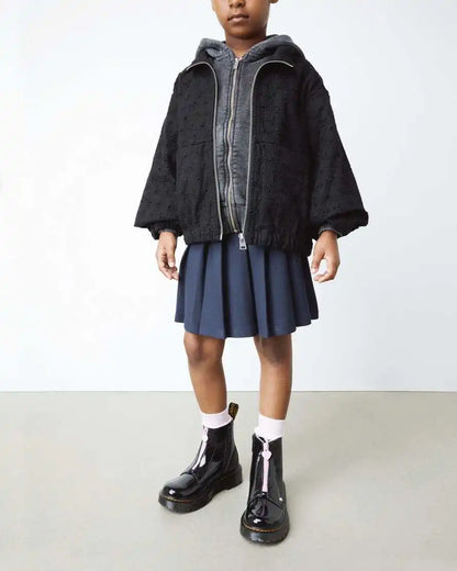 Junior Heart Nappa Patent Leather Pull-on Boots