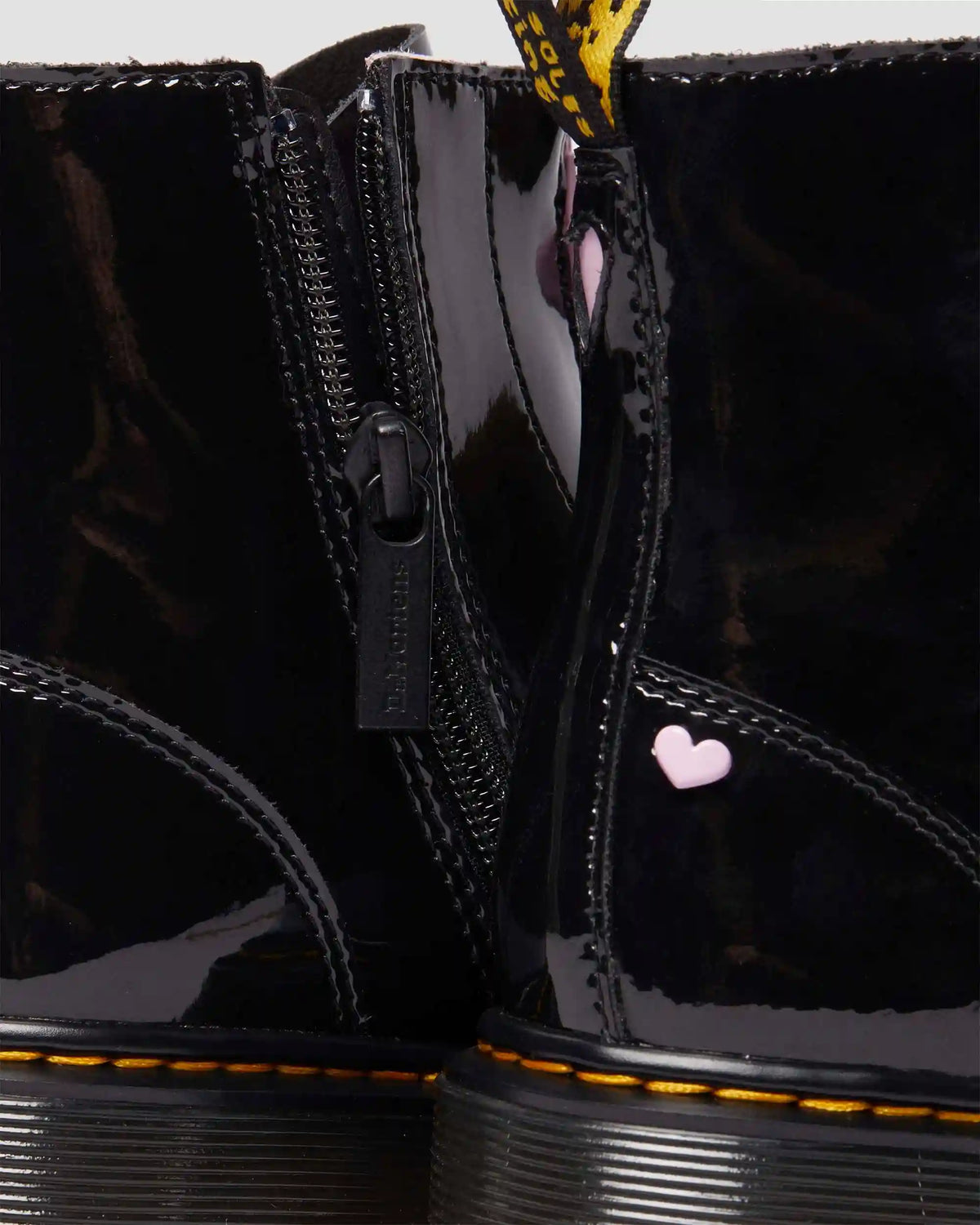 Junior Heart Nappa Patent Leather Pull-on Boots