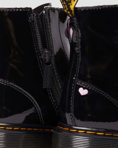Junior Heart Nappa Patent Leather Pull-on Boots