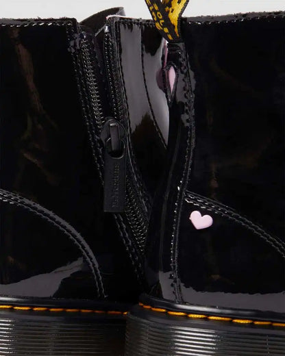 Junior Heart Nappa Patent Leather Pull-on Boots