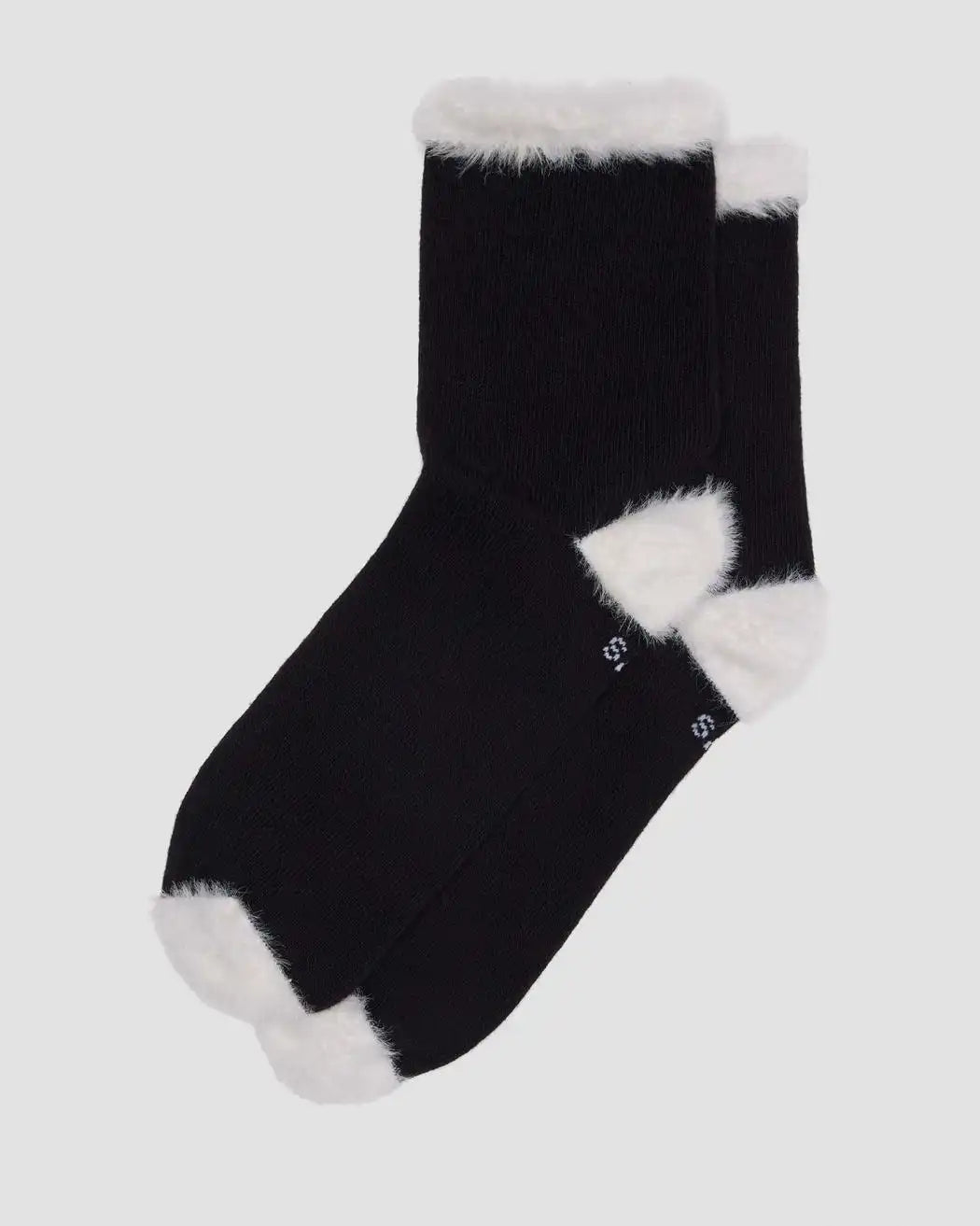 FAUX FUR ORGANIC COTTON BLEND SOCKS