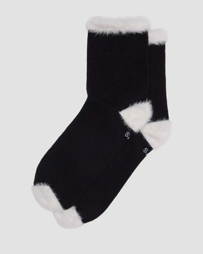 FAUX FUR ORGANIC COTTON BLEND SOCKS
