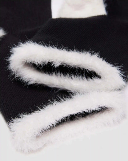 FAUX FUR ORGANIC COTTON BLEND SOCKS