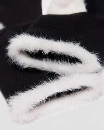FAUX FUR ORGANIC COTTON BLEND SOCKS