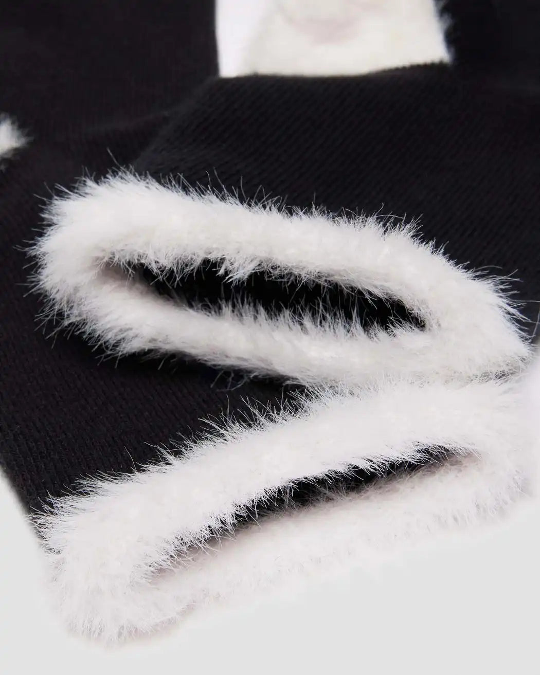 FAUX FUR ORGANIC COTTON BLEND SOCKS