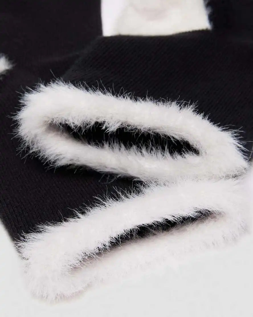 FAUX FUR ORGANIC COTTON BLEND SOCKS