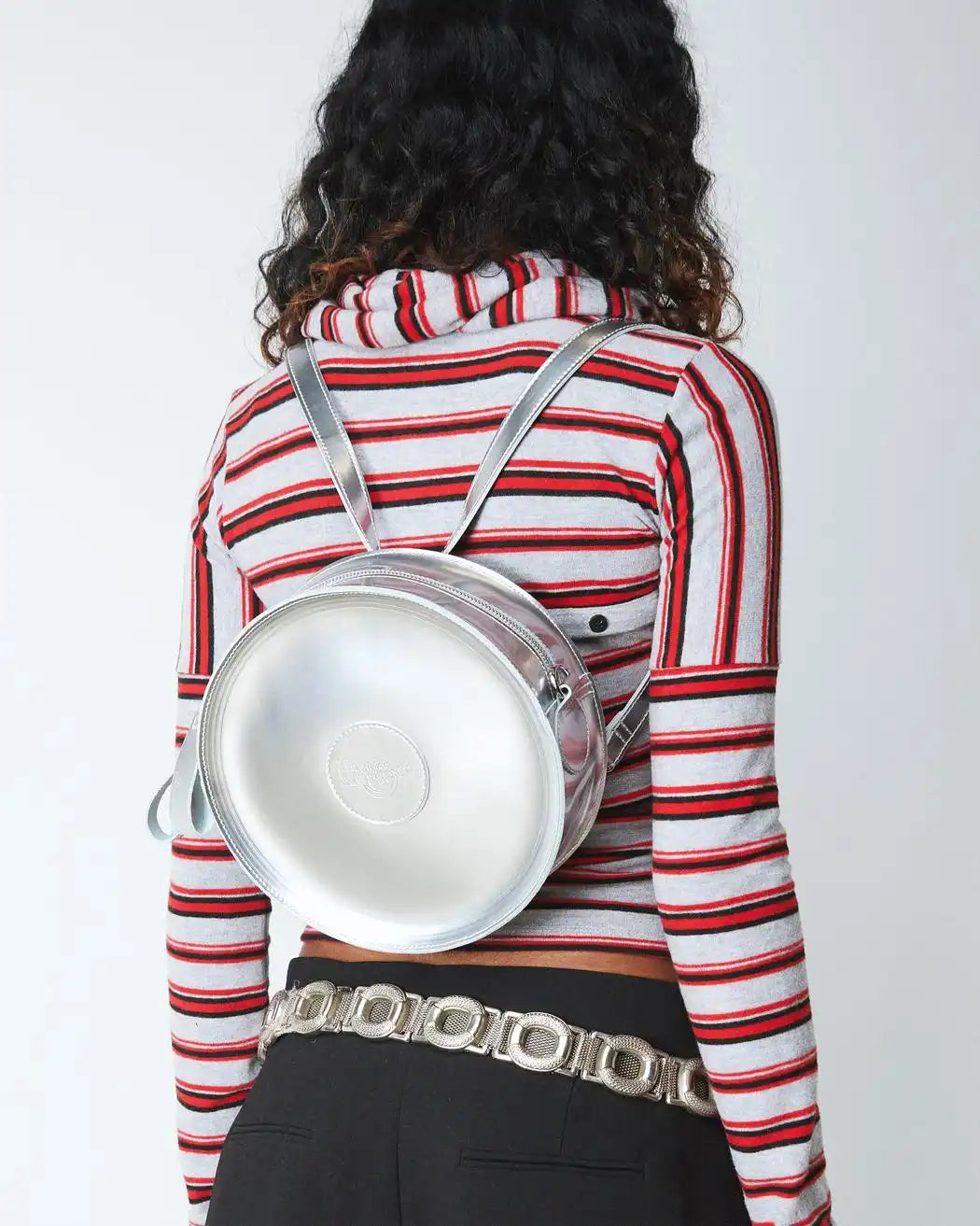 Metallic Round Backpack