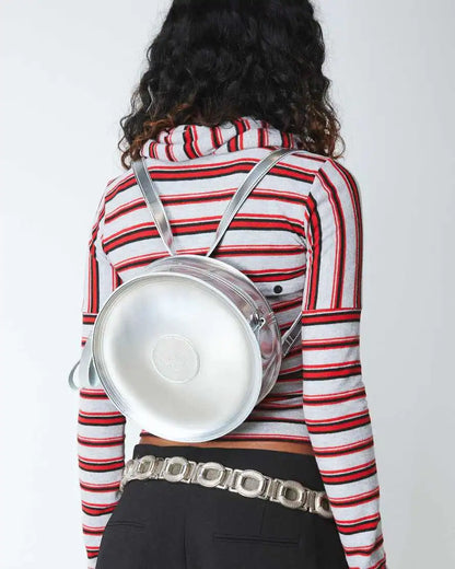 Metallic Round Backpack