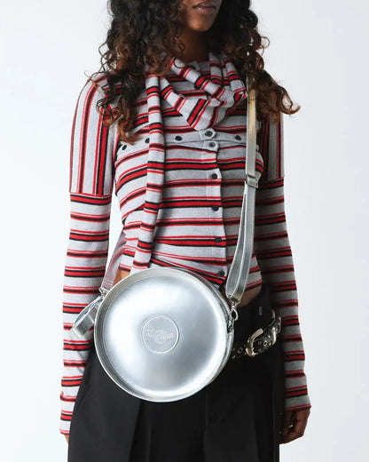 Metallic Round Backpack