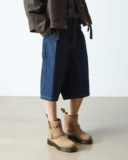 Anistone Harness Suede Biker Boots