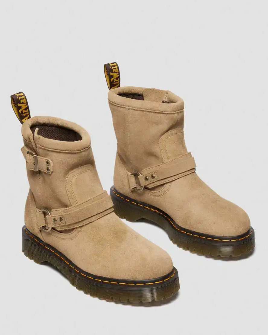 Anistone Harness Suede Biker Boots