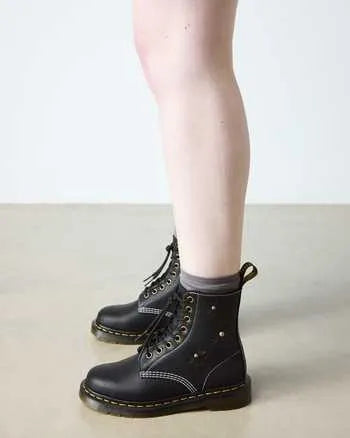 1460 Pascal Flower Grizzly Leather Boots