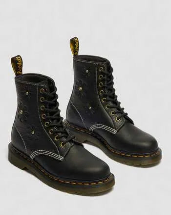 1460 Pascal Flower Grizzly Leather Boots