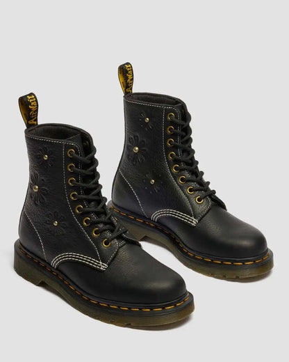 1460 Pascal Flower Grizzly Leather Boots