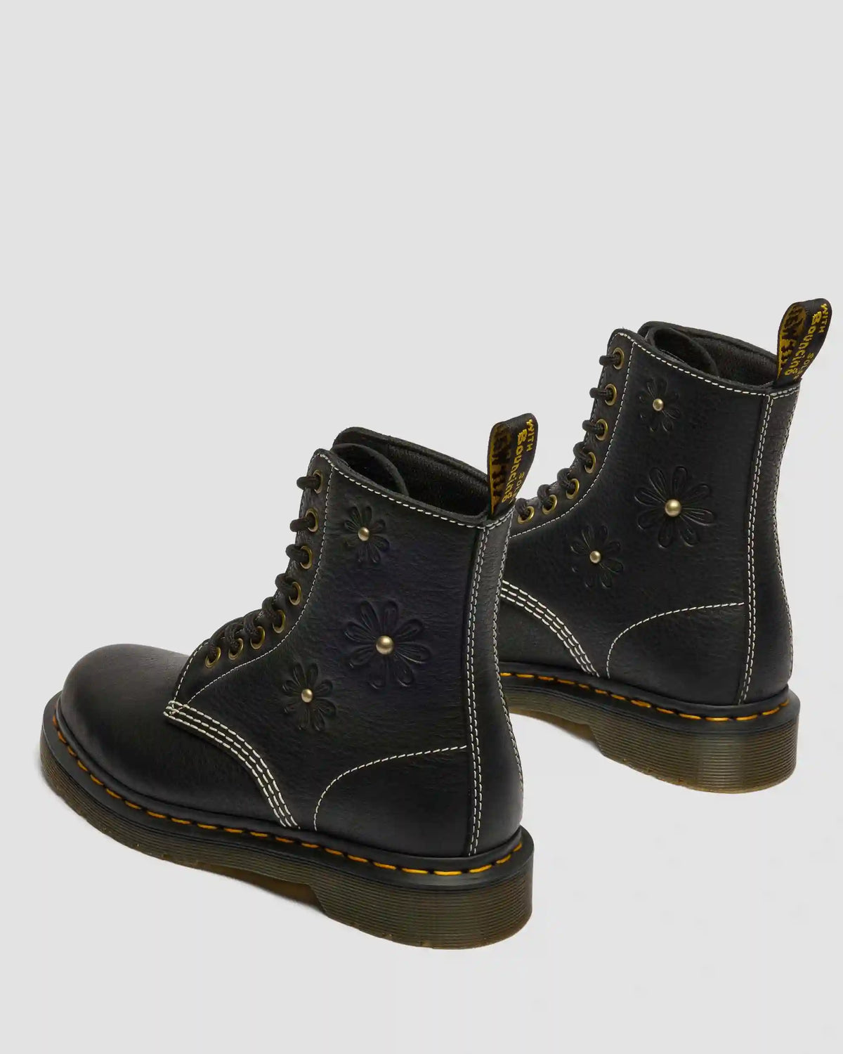 1460 Pascal Flower Grizzly Leather Boots