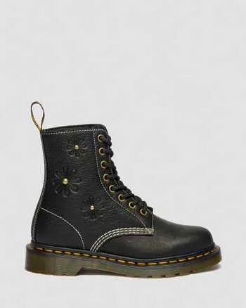1460 Pascal Flower Grizzly Leather Boots