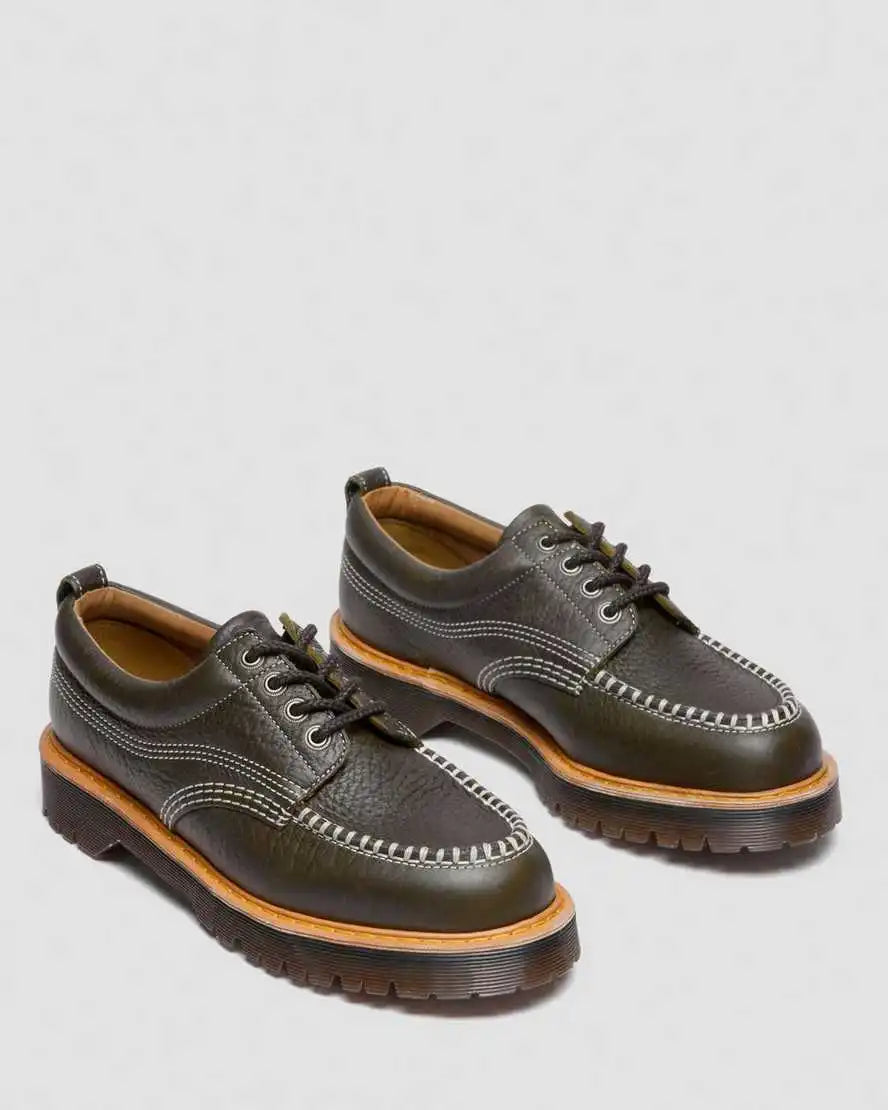 Lowell Wild Grain Leather Moc Toe Shoes
