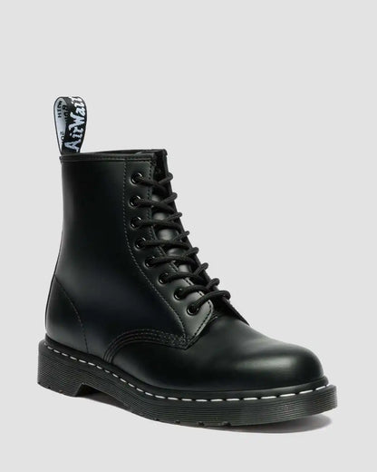 1460 White Stitch Smooth Leather Lace Up Boots