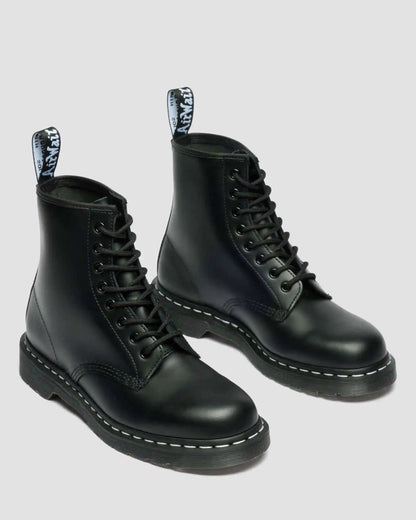 1460 White Stitch Smooth Leather Lace Up Boots