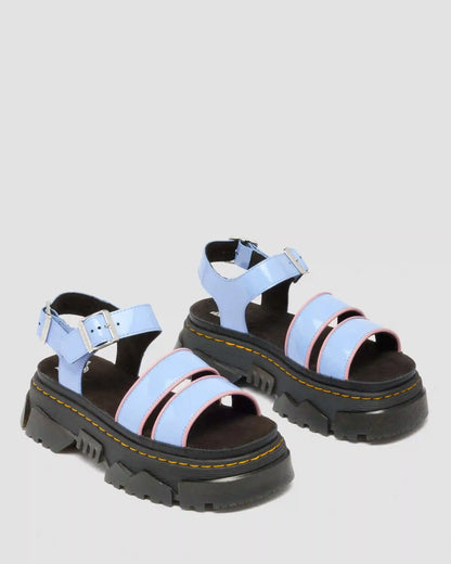 Mattison Two Strap Soft Patent Leather Sandals