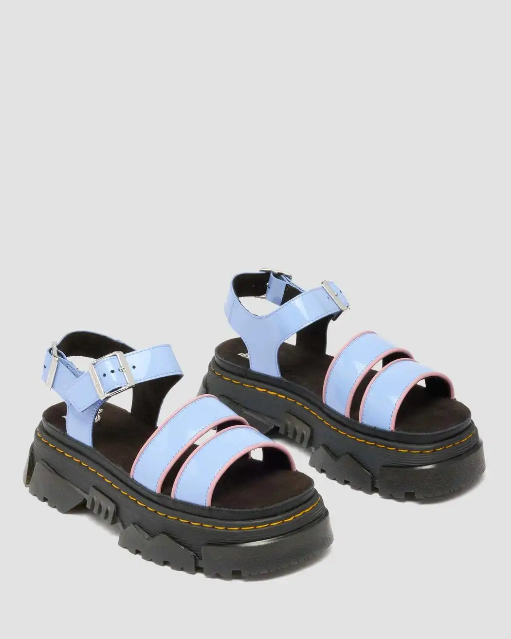 Mattison Two Strap Soft Patent Leather Sandals