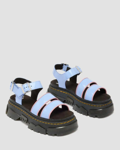 Mattison Two Strap Soft Patent Leather Sandals