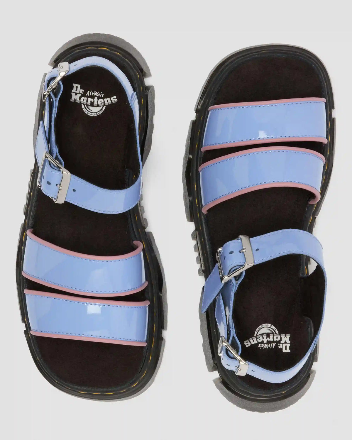 Mattison Two Strap Soft Patent Leather Sandals