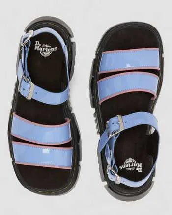 Mattison Two Strap Soft Patent Leather Sandals