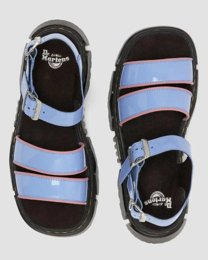 Mattison Two Strap Soft Patent Leather Sandals