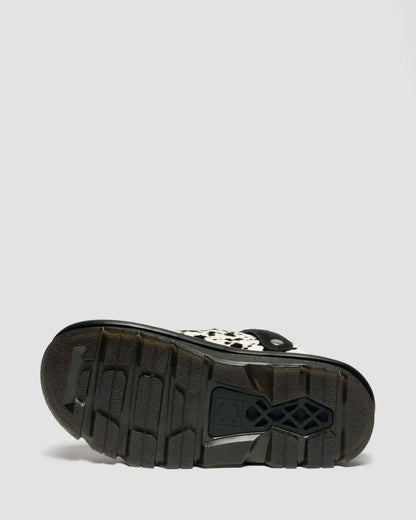 Zebzag Dalmatian Hair On Leather Platform Mules