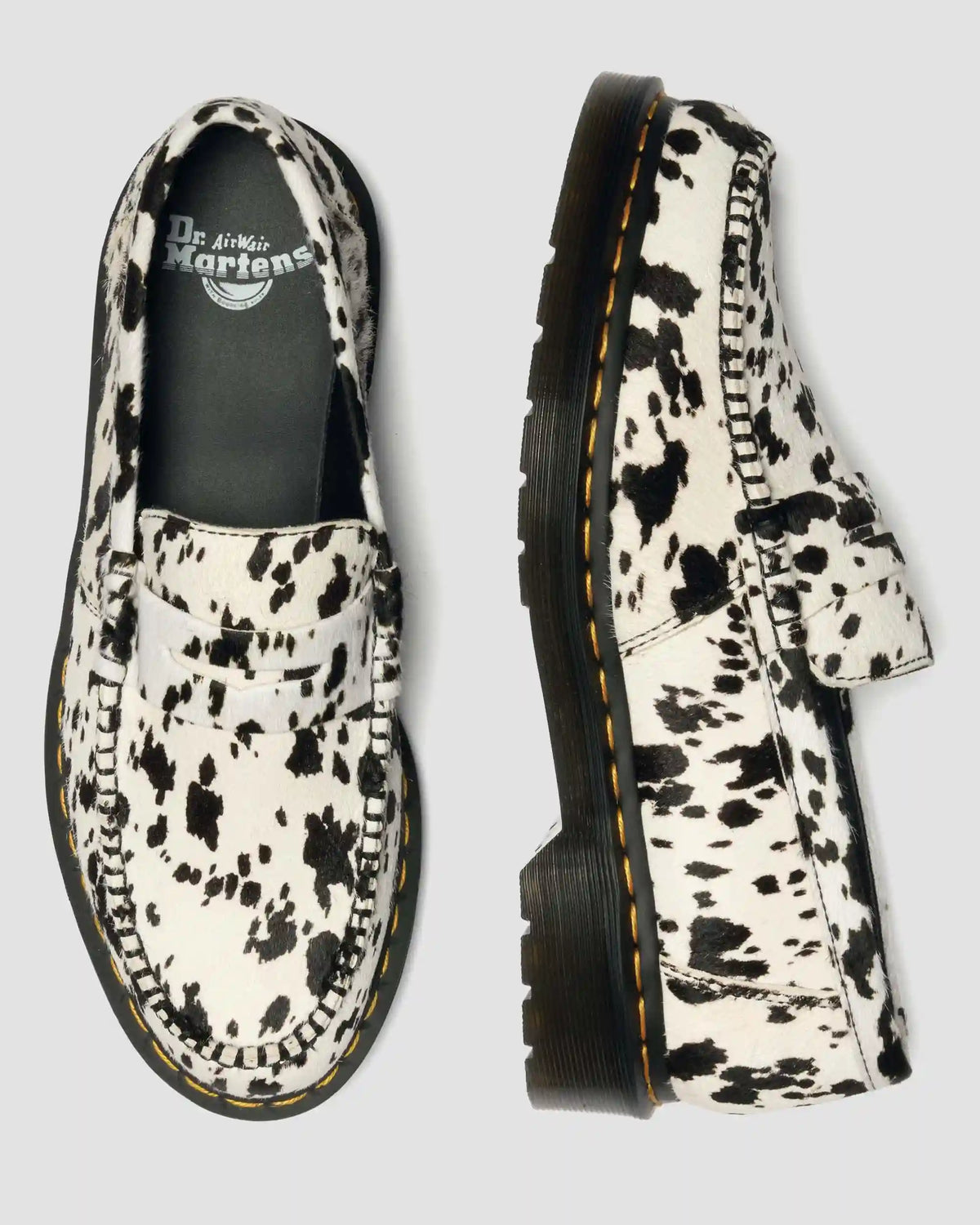 Penton Dalmatian Hair On Leather Loafers