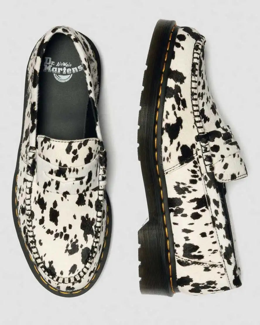 Penton Dalmatian Hair On Leather Loafers