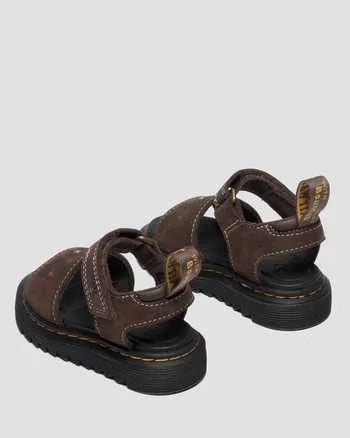 Youth Marlowe Flower Nubuck Strap Sandals