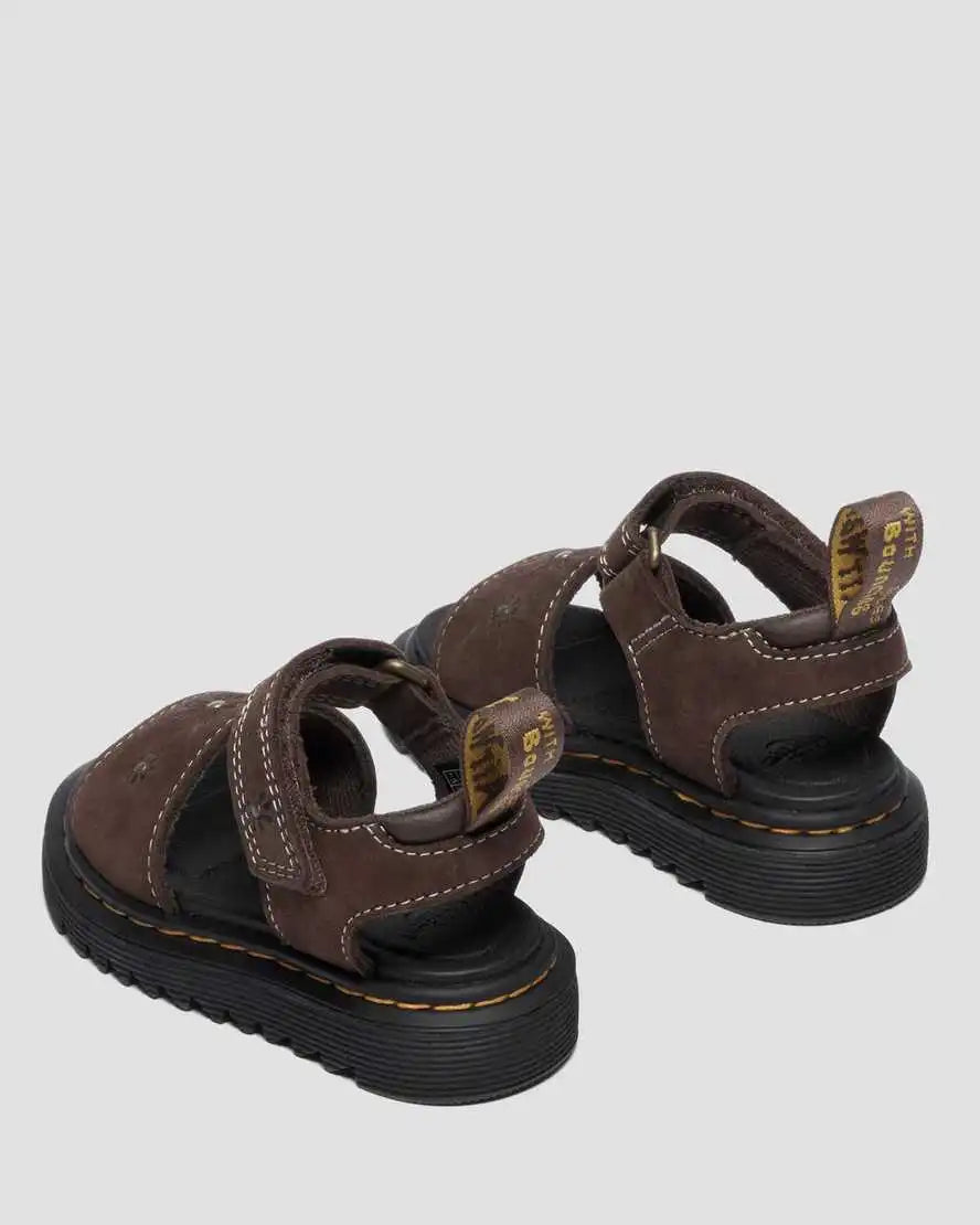 Youth Marlowe Flower Nubuck Strap Sandals