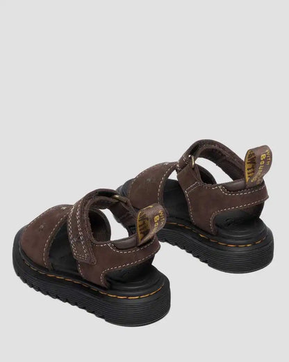 Youth Marlowe Flower Nubuck Strap Sandals
