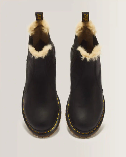 2976 Women's Faux Fur Lined Chelsea Boots