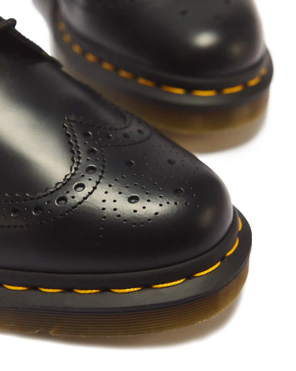 3989 Yellow Stitch Smooth Leather Brogue Shoes