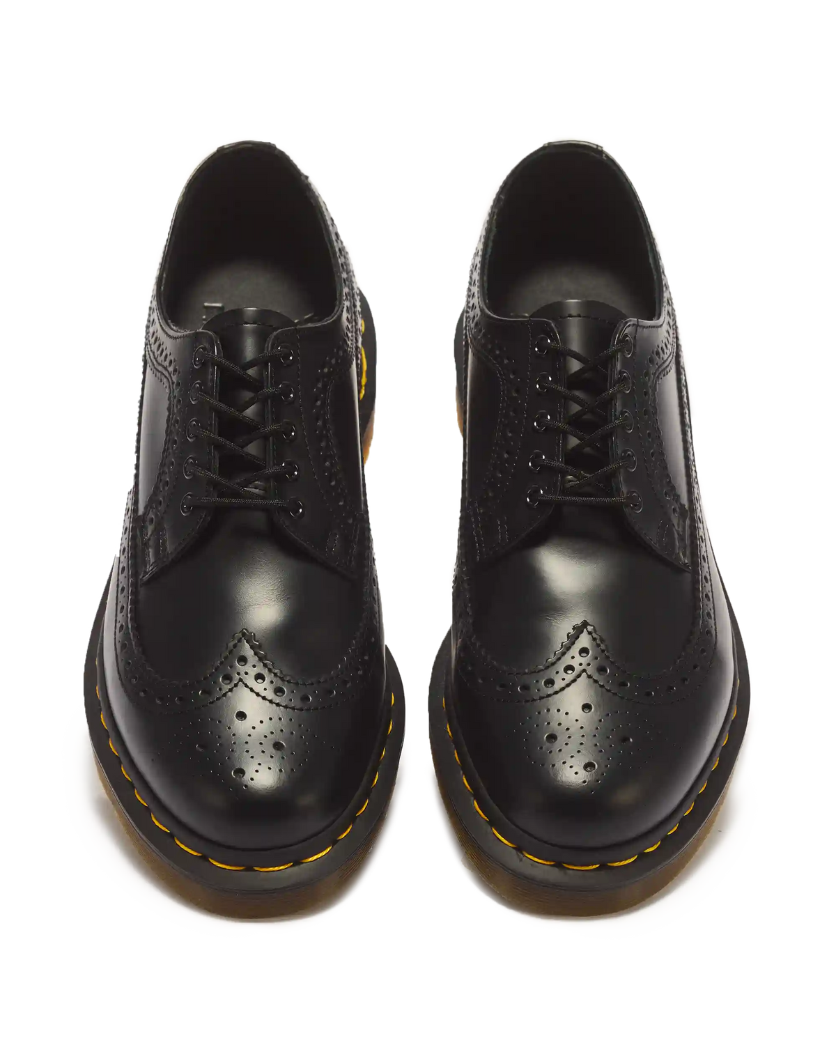 3989 Yellow Stitch Smooth Leather Brogue Shoes