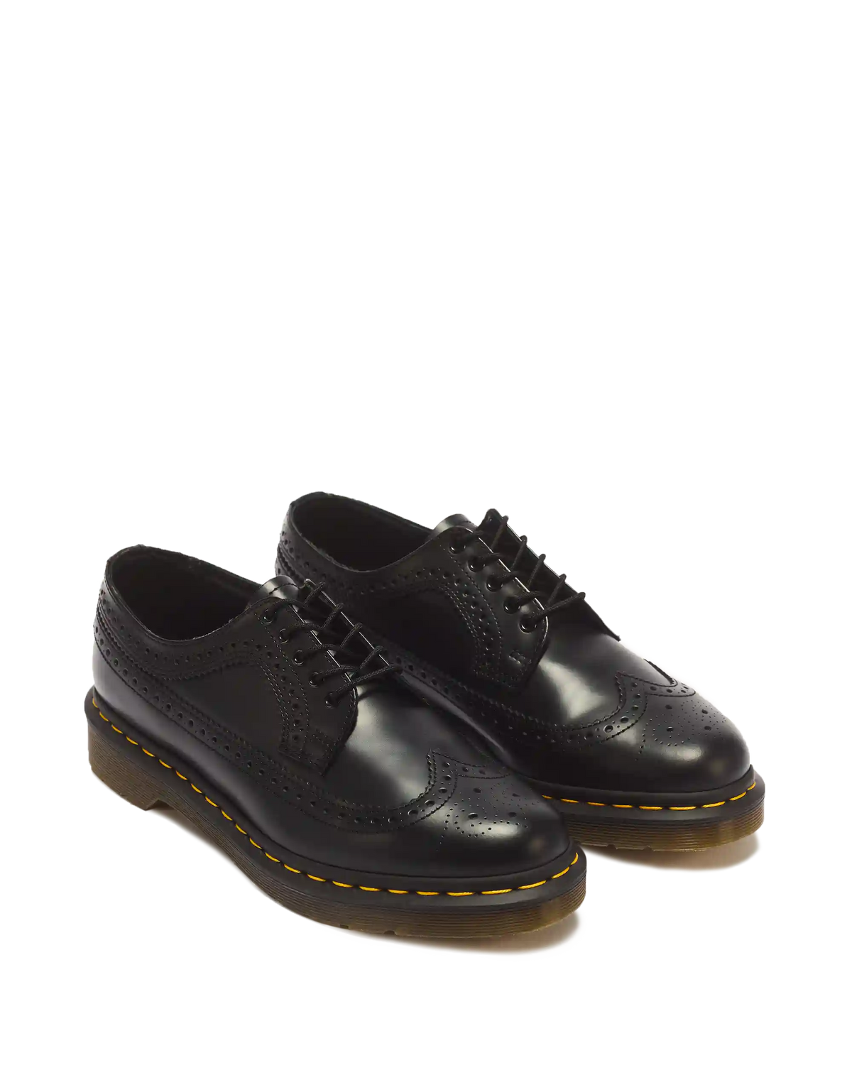 3989 Yellow Stitch Smooth Leather Brogue Shoes